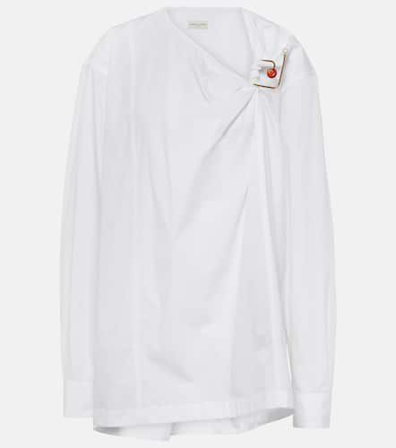 Blusa de popelín de algodón adornado - Dries Van Noten - Modalova