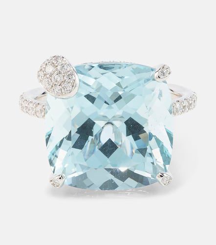 Peekaboo 18kt white gold ring with aquamarine and diamonds - Bucherer Fine Jewellery - Modalova