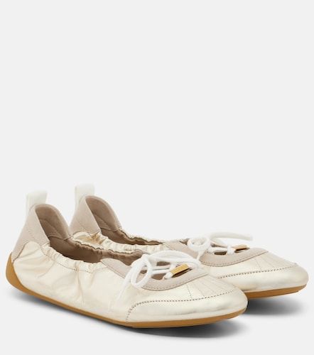 Kick metallic leather flats - Chloe - Modalova