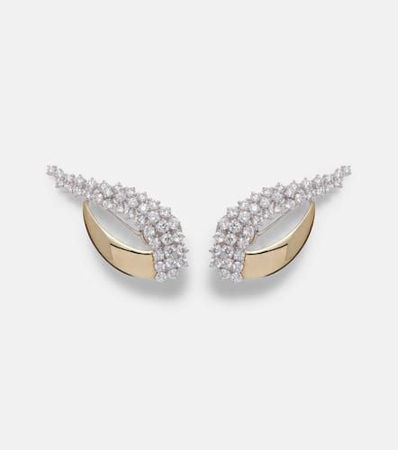 Golden Strada 18kt earrings with diamonds - Yeprem - Modalova