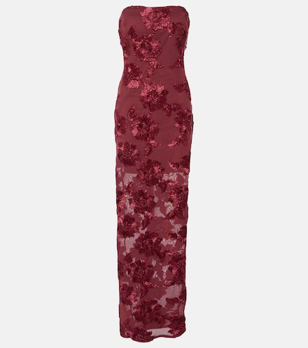 Floral embroidered mesh maxi dress - Rotate - Modalova