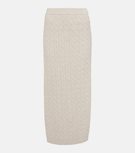 Knit cotton-blend midi skirt - Brunello Cucinelli - Modalova