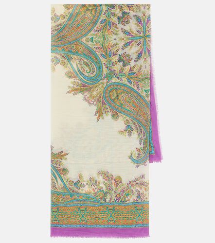 Bedruckter Schal aus Baumwolle und Seide - Etro - Modalova