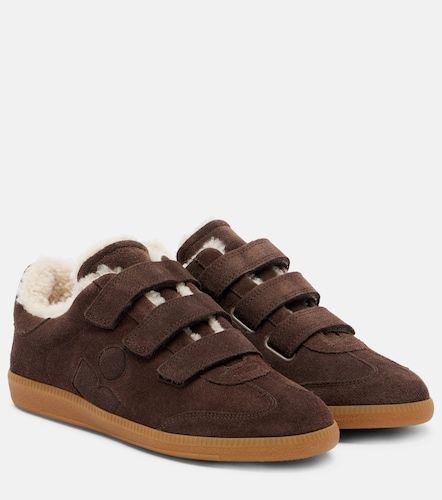 Beth shearling-trimmed suede sneakers - Isabel Marant - Modalova