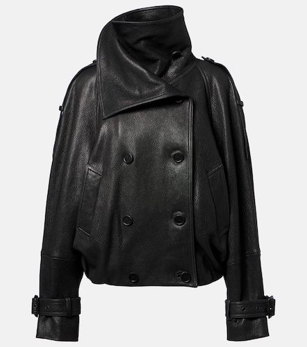 Double-breasted leather jacket - Acne Studios - Modalova