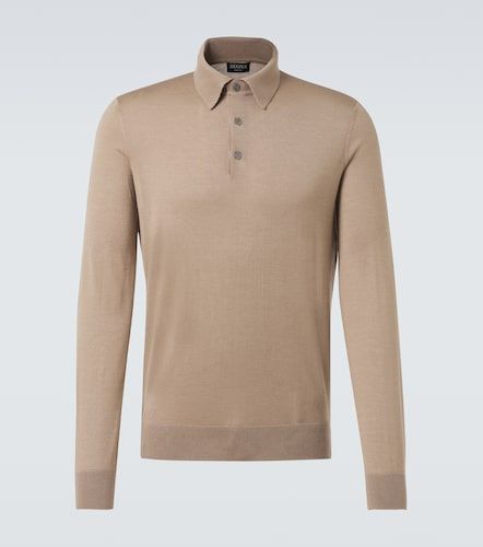 Pullover polo in misto cashmere e seta - Zegna - Modalova