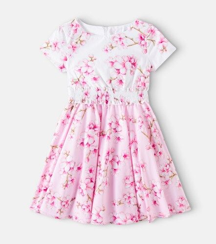 Monnalisa Printed cotton dress - Monnalisa - Modalova