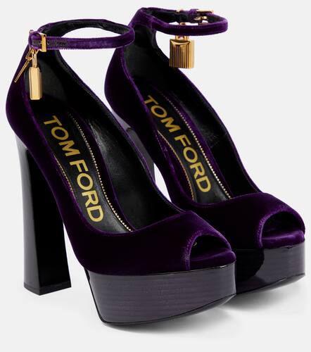 Pumps in velluto con plateau - Tom Ford - Modalova