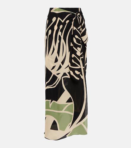 Printed wrap detail silk georgette pants - Johanna Ortiz - Modalova