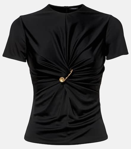 Versace Gathered jersey top - Versace - Modalova