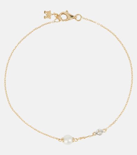 Kt chain bracelet with diamonds and pearls - Mateo - Modalova