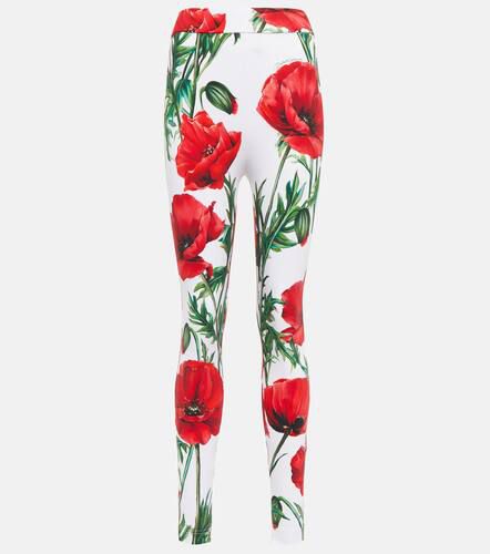 Floral high-rise leggings - Dolce&Gabbana - Modalova