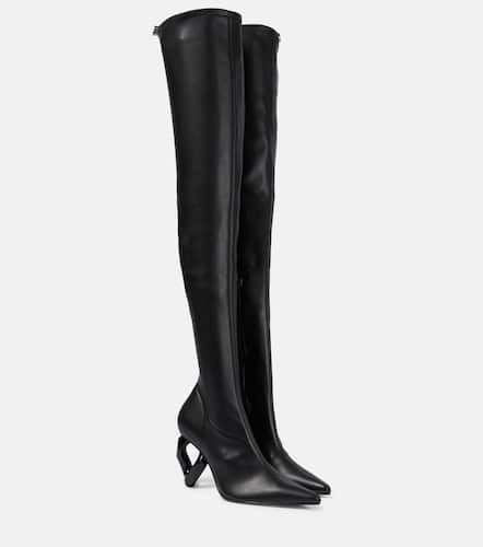 Chain over-the-knee leather boots - JW Anderson - Modalova