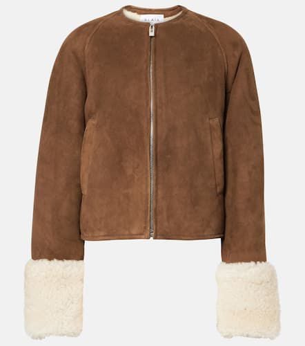 Alaïa Jacke aus Veloursleder mit Shearling - Alaia - Modalova