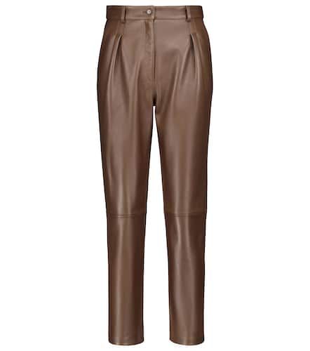 Pantalones tapered de piel de tiro alto - Etro - Modalova