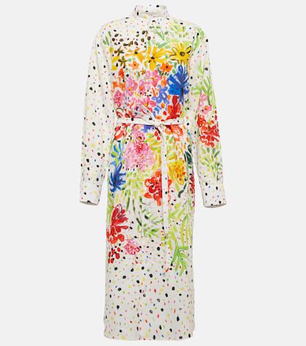 Printed linen and cotton shirt dress - Christopher Kane - Modalova