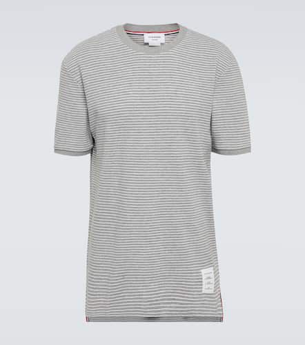 Camiseta de jersey de algodón a rayas - Thom Browne - Modalova