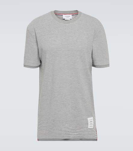 Striped cotton jersey T-shirt - Thom Browne - Modalova