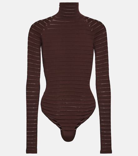AlaÃ¯a Striped turtleneck bodysuit - Alaia - Modalova