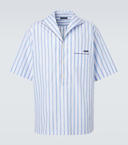 Camisa de popelín de algodón y seda a rayas - Dolce&Gabbana - Modalova
