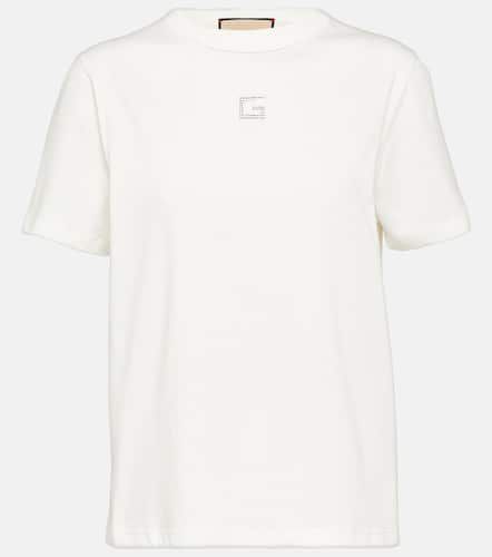 Square G embellished cotton jersey T-shirt - Gucci - Modalova