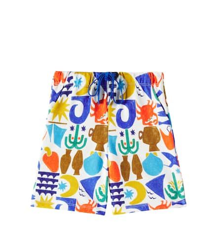 Printed cotton Bermuda shorts - Fabula - Modalova
