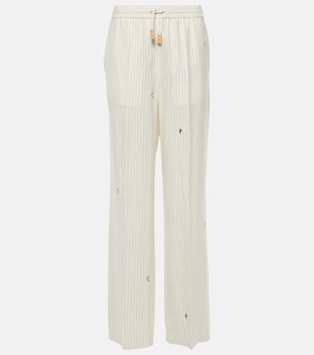 Silk and cotton wide-leg pants - Loewe - Modalova