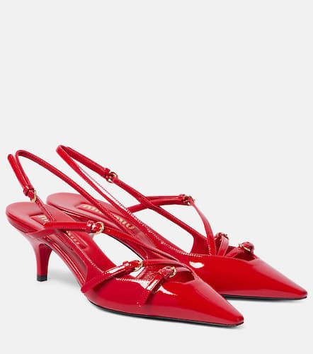 Patent leather slingback pumps - Miu Miu - Modalova