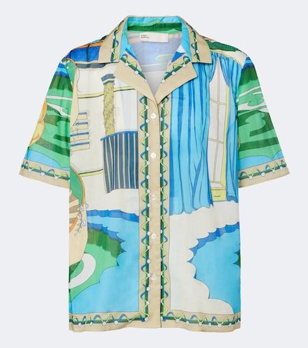Camicia bowling in cotone con stampa - Tory Burch - Modalova
