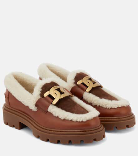 Loafers Kate aus Leder und Shearling - Tod's - Modalova