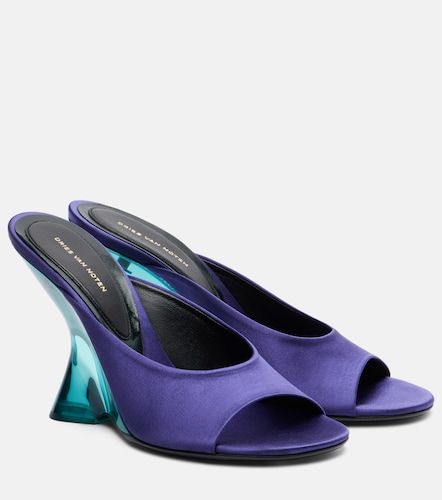 Mules con cuña de satén - Dries Van Noten - Modalova