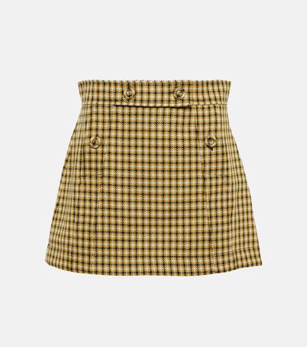 Houndstooth checked wool miniskirt - Plan C - Modalova