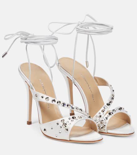 Embellished silk satin sandals - Alessandra Rich - Modalova