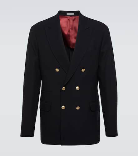 Blazer cruzado de sarga de lana - Brunello Cucinelli - Modalova