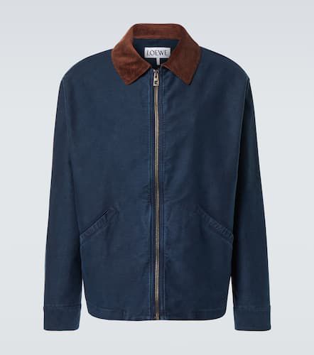 Giacca blouson in cotone con velluto - Loewe - Modalova