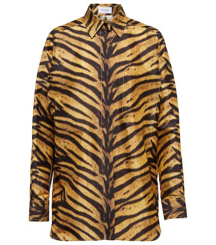 Ferragamo Tiger-print silk shirt - Ferragamo - Modalova