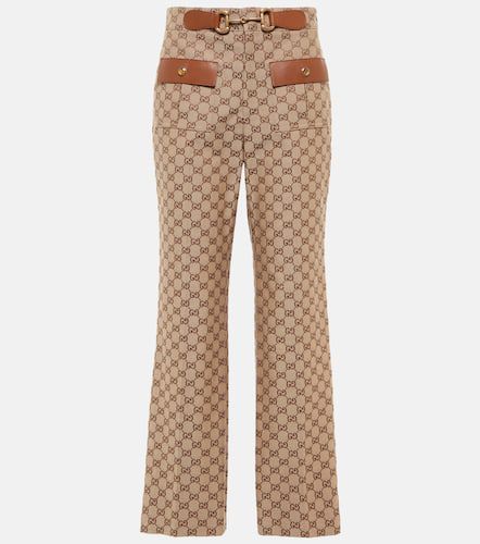 Horsebit GG canvas straight pants - Gucci - Modalova