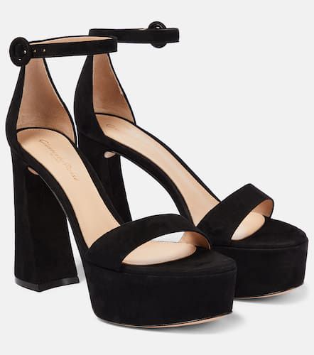 Plateausandalen aus Veloursleder - Gianvito Rossi - Modalova