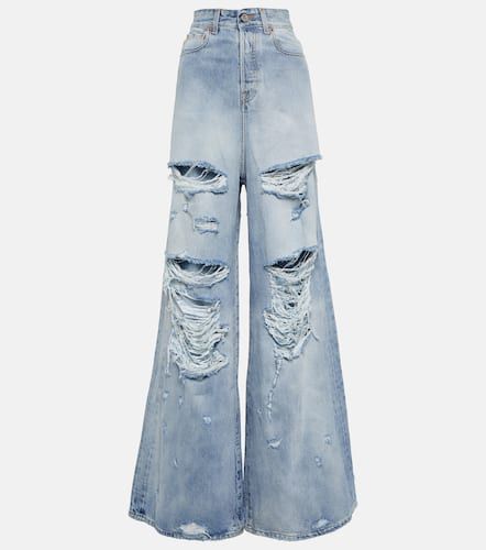 Jeans de tiro alto con efecto desgastado - Vetements - Modalova