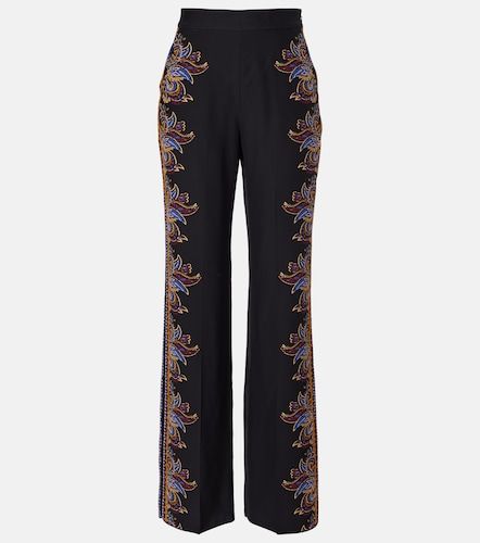 Etro Paisley silk wide-leg pants - Etro - Modalova