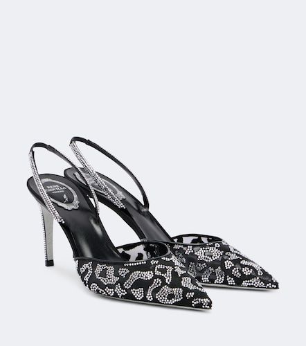 Embellished mesh slingback pumps - Rene Caovilla - Modalova