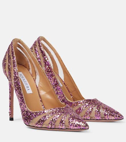 Pumps The Spy 105 in mesh con glitter - Aquazzura - Modalova