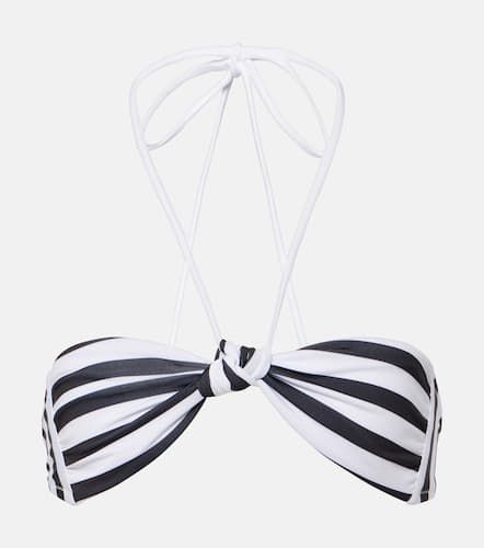 Striped halterneck bikini top - Bananhot - Modalova