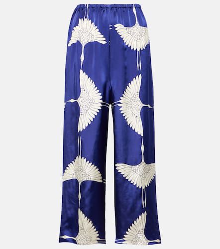 Mindy printed twill wide-leg pants - Khaite - Modalova