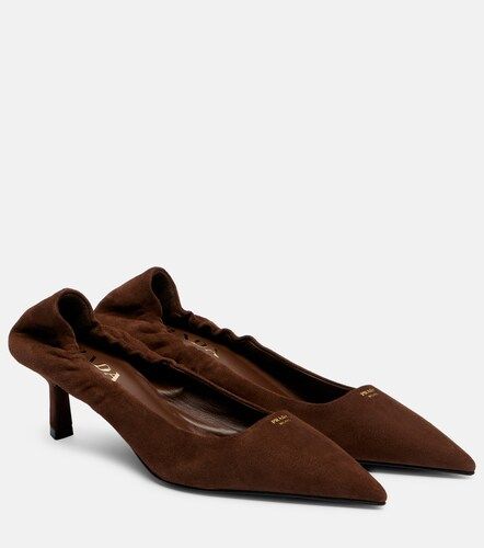 Prada 55 logo suede pumps - Prada - Modalova