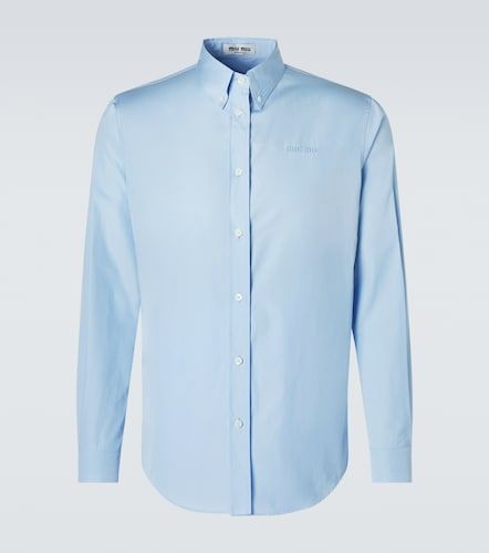 Camisa de popelín de algodón - Miu Miu - Modalova