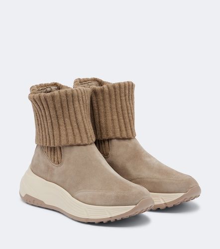 H669 knitted suede ankle boots - Hogan - Modalova