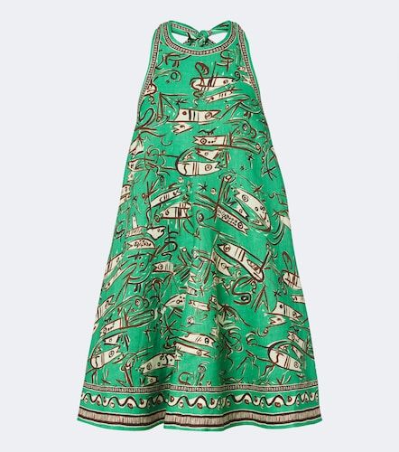 Alémais Vestido Fish Sticks de lino estampado - Alemais - Modalova