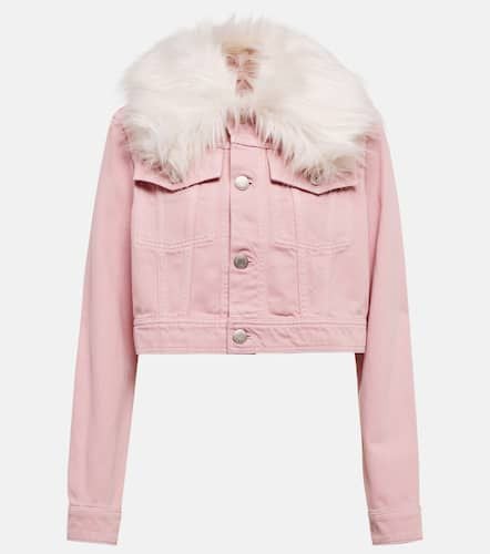 Ami Paris Jeansjacke mit Faux Fur - Ami Paris - Modalova