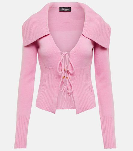 Ribbed-knit wool and cashmere cardigan - Blumarine - Modalova